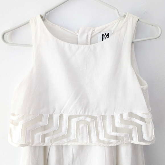 Milly Minis Girls White Silk-Blend Formal Dress In Size 10 - Picture 2 of 12